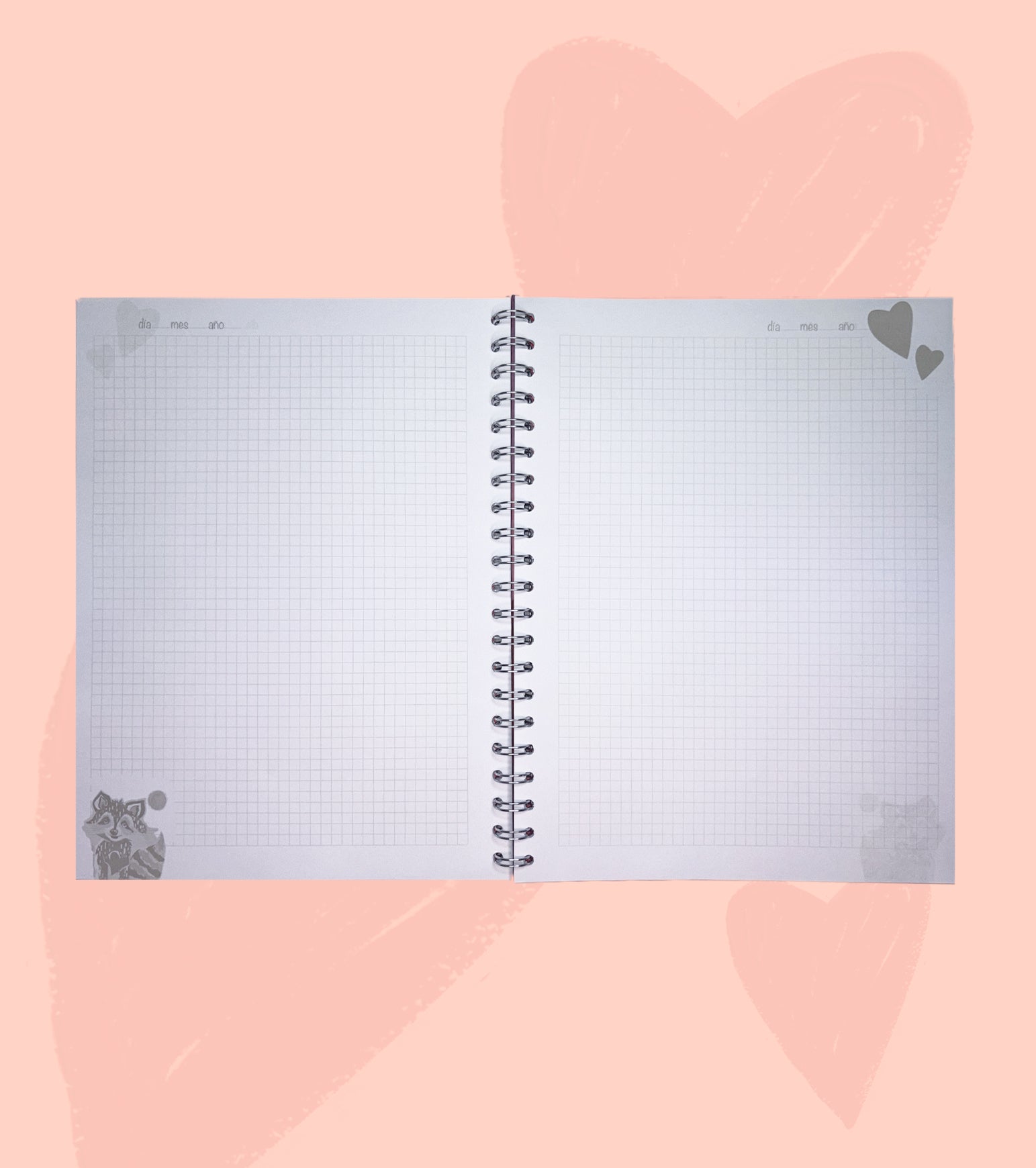 CUADERNO MAPACHE ROSA TAMAÑO CARTA