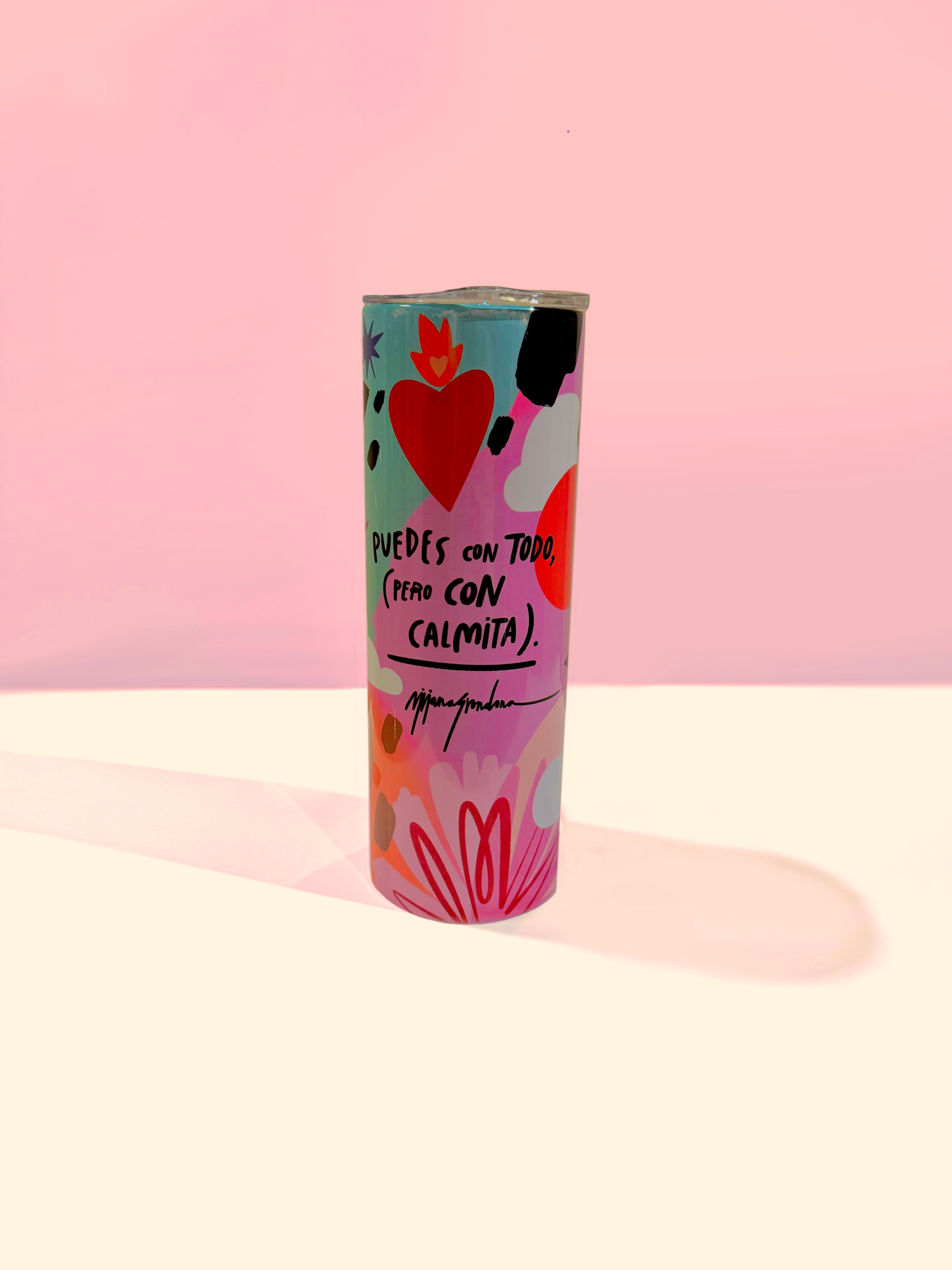 TERMO IMPRESO FRASE CON CALMITA 600 ML
