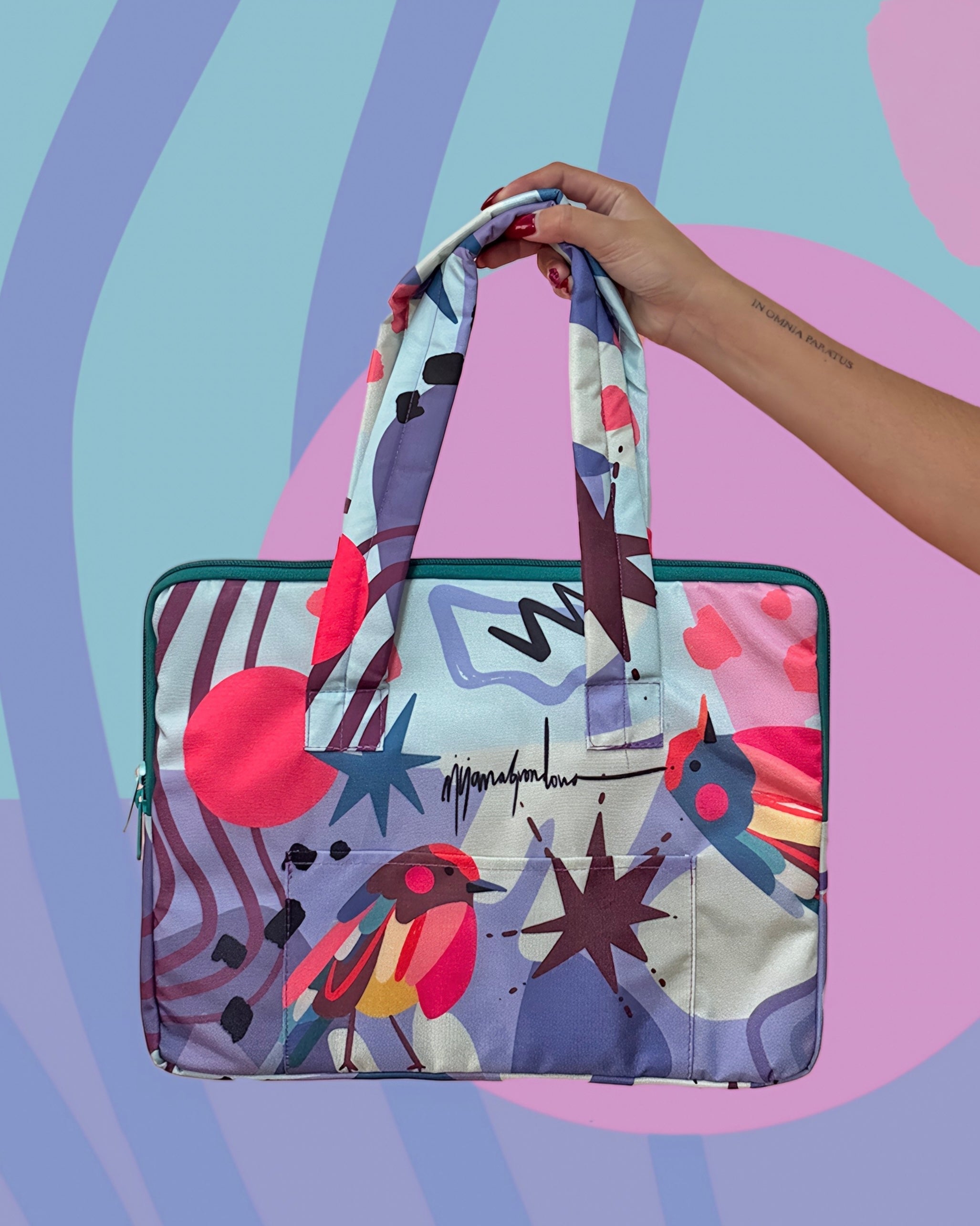 BOLSO/FUNDA LAPTOP BIRD AZUL