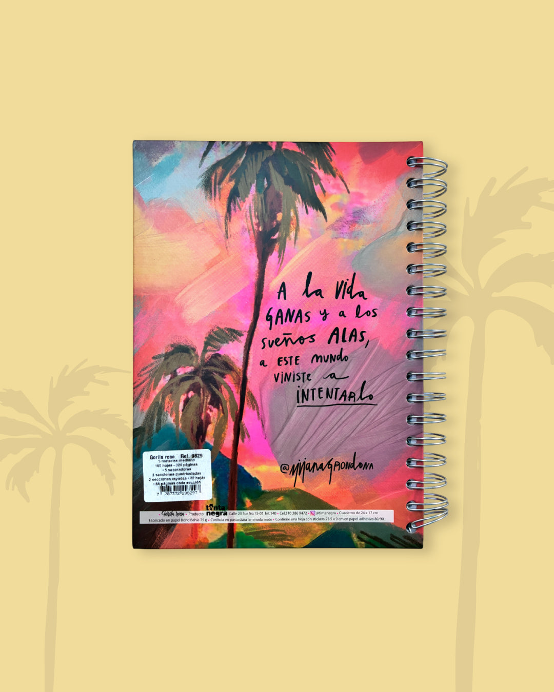 CUADERNO MONO TAMAÑO MEDIA CARTA