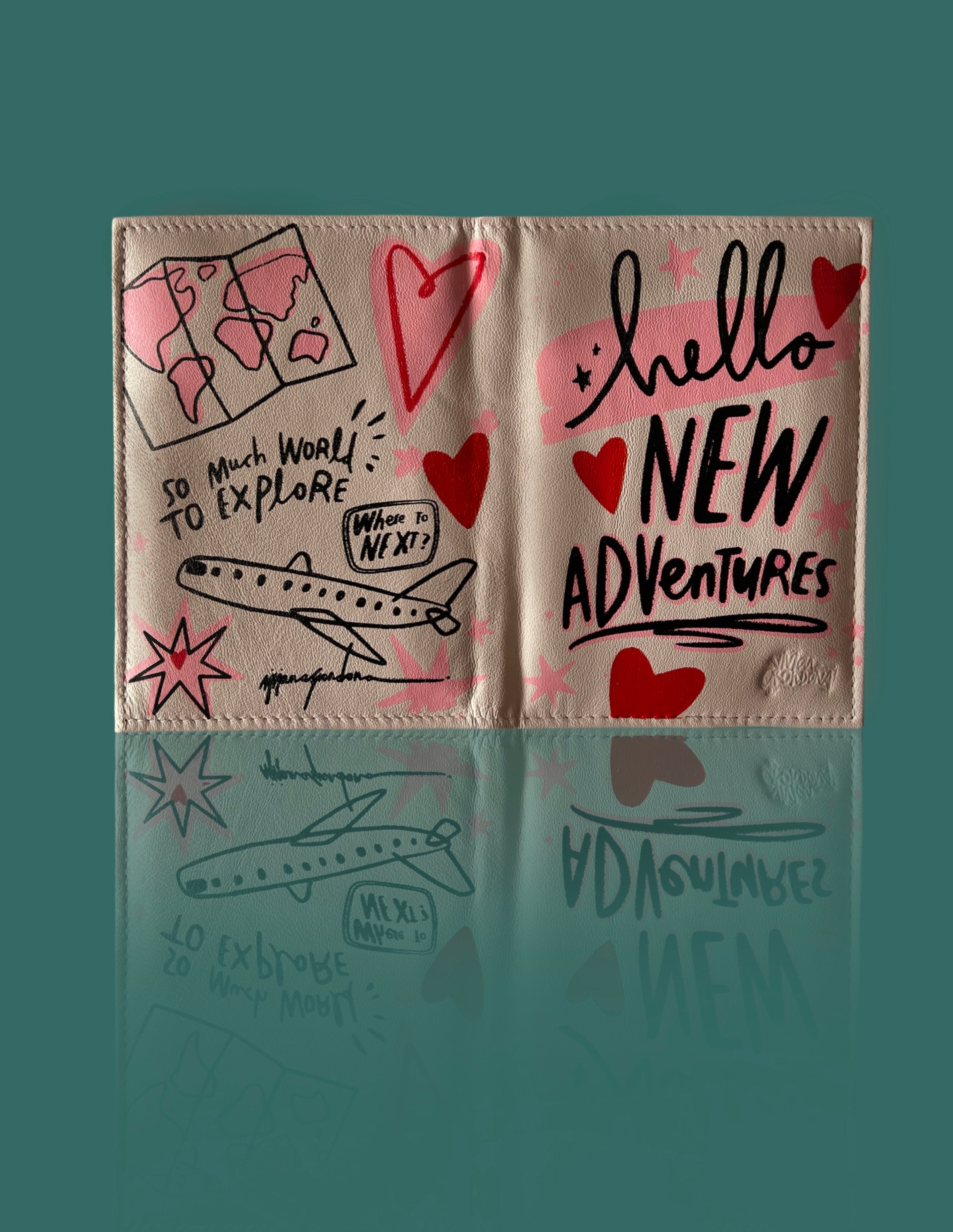 PORTAPASAPORTE DOBLE NEW ADVENTURES BEIGE