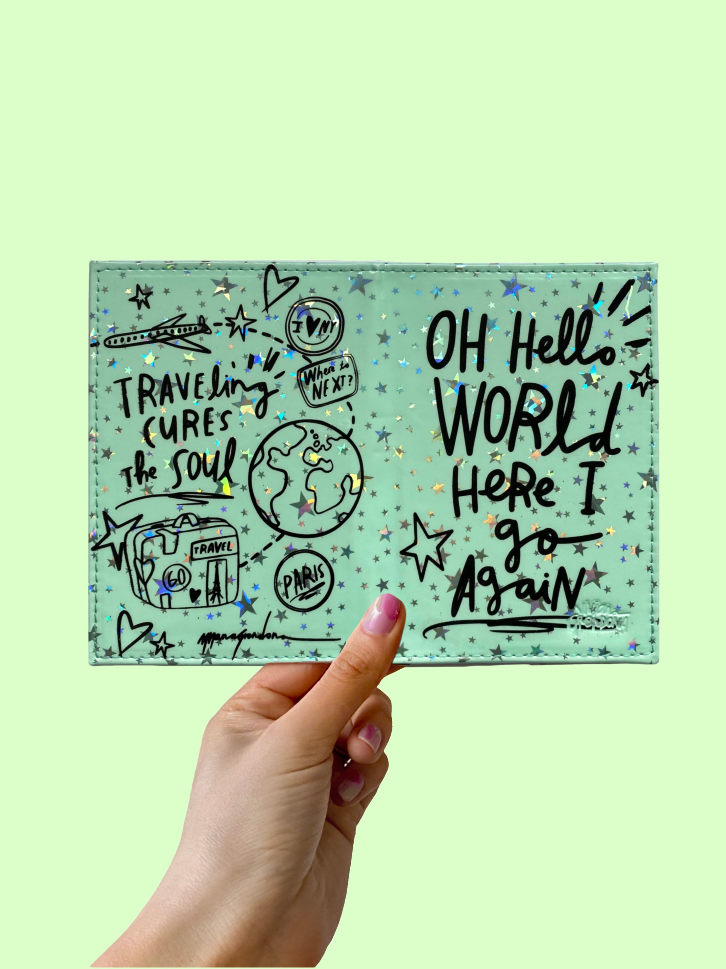 PORTAPASAPORTE OH HELLO WORLD MENTA ESTRELLAS